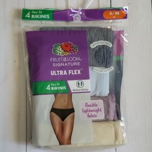 Fruit of the Loom Womens 4 Pack Ultra Flex bikinis